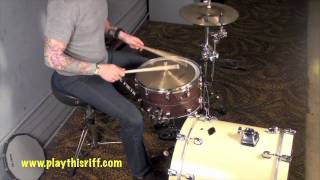 The Number 12 Looks Like You drum lesson. PlayThisRiff.com