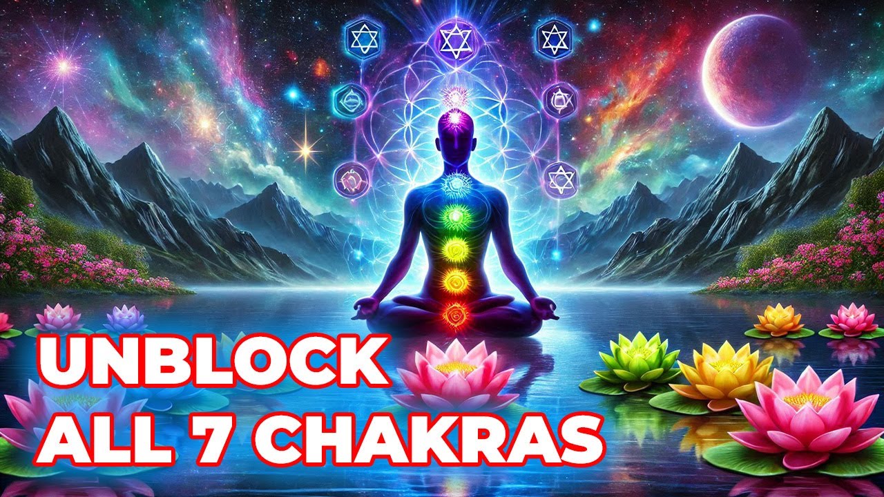 UNBLOCK All 7 Chakras Healing Music, Full Body Energy Cleanse, Aura ...