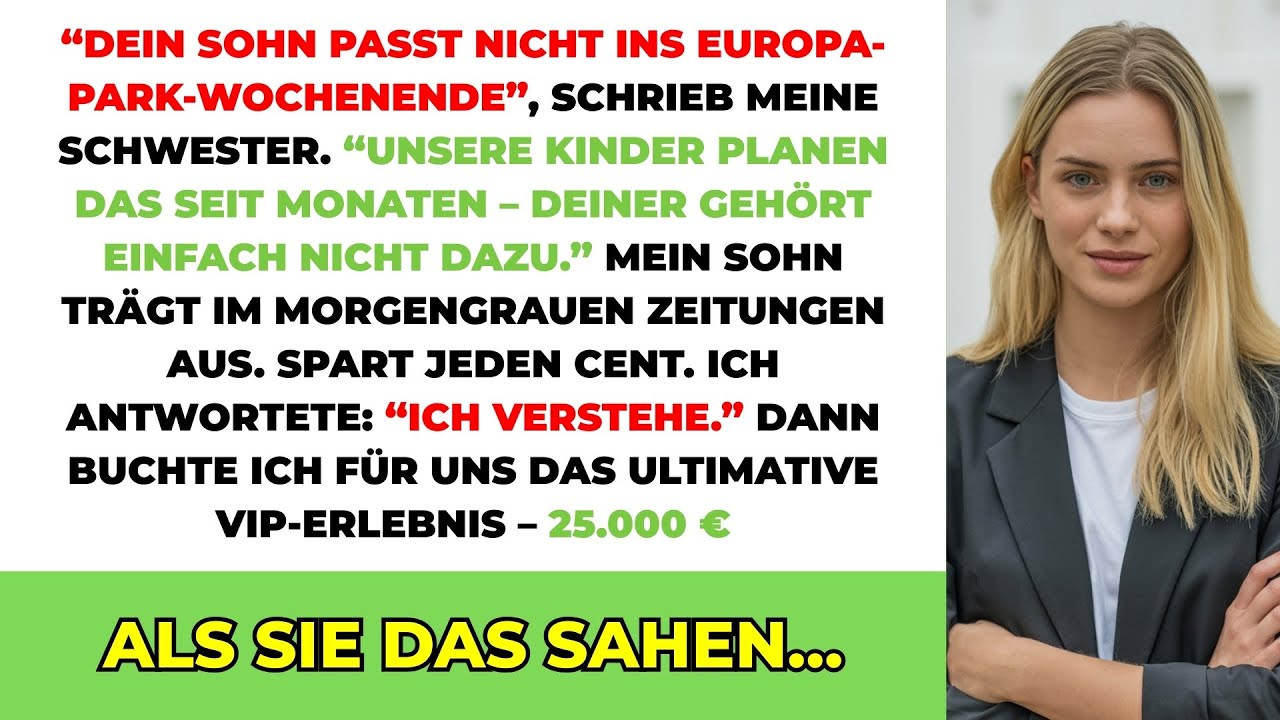 Um 6:45 Uhr vibrierte das Handy auf der Küchenplatte, und ich las die Nachricht meiner Schwester Sabine im Familiengruppenchat: „Du weißt, wie sehr wir dich lieben, aber Jonas passt dieses Jahr...