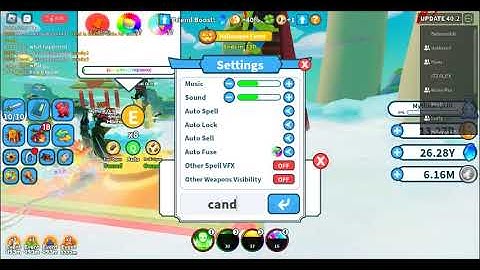 Secret Codes for EXTRA CANDIES in Weapon Fighting Simulator Roblox