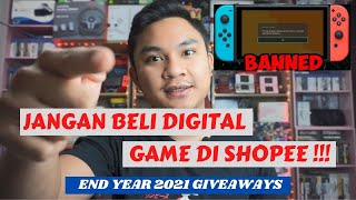 JANGAN BELI DIGITAL GAME NINTENDO SWITCH DI SHOPEE !!! NINTENDO  BANNED ??? END YEAR 2021 GIVEAWAYS screenshot 2