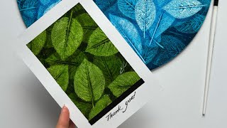 Easy Leaf Impressions Painting Depth Green Leaves Painting Leaf Imprints Acrylic Painting