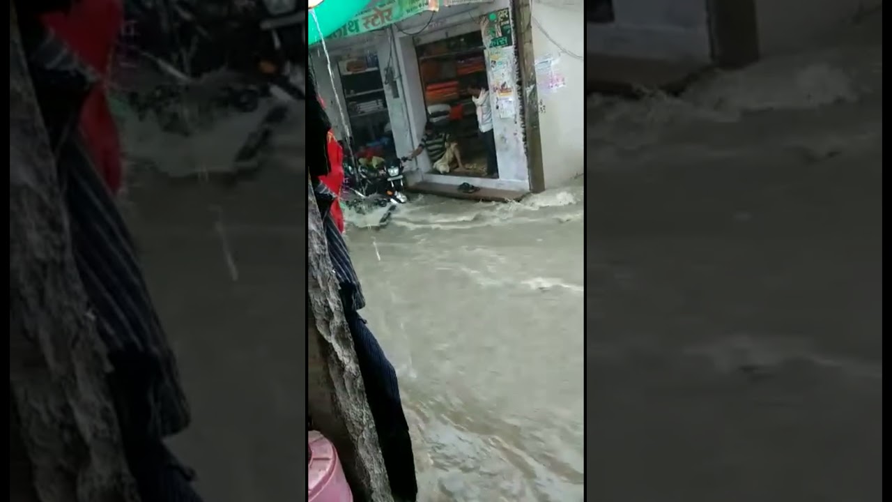 Baran market || bhari barish || red alert || 