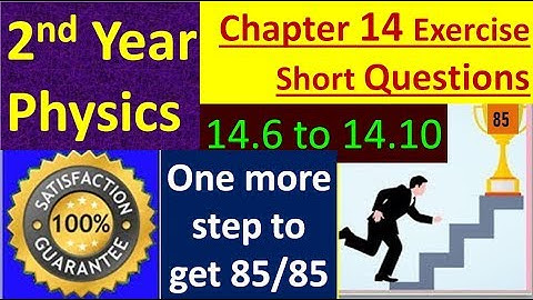 2nd year physics, Chapter 14: Electromagnetism – Exercise question 14.6 to 14.10; (MARKS GUARANTEED)