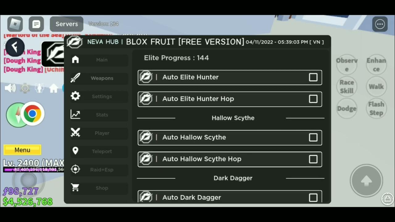 hack Roblox Mobile . script new blox fruit . fix splash . Optimum