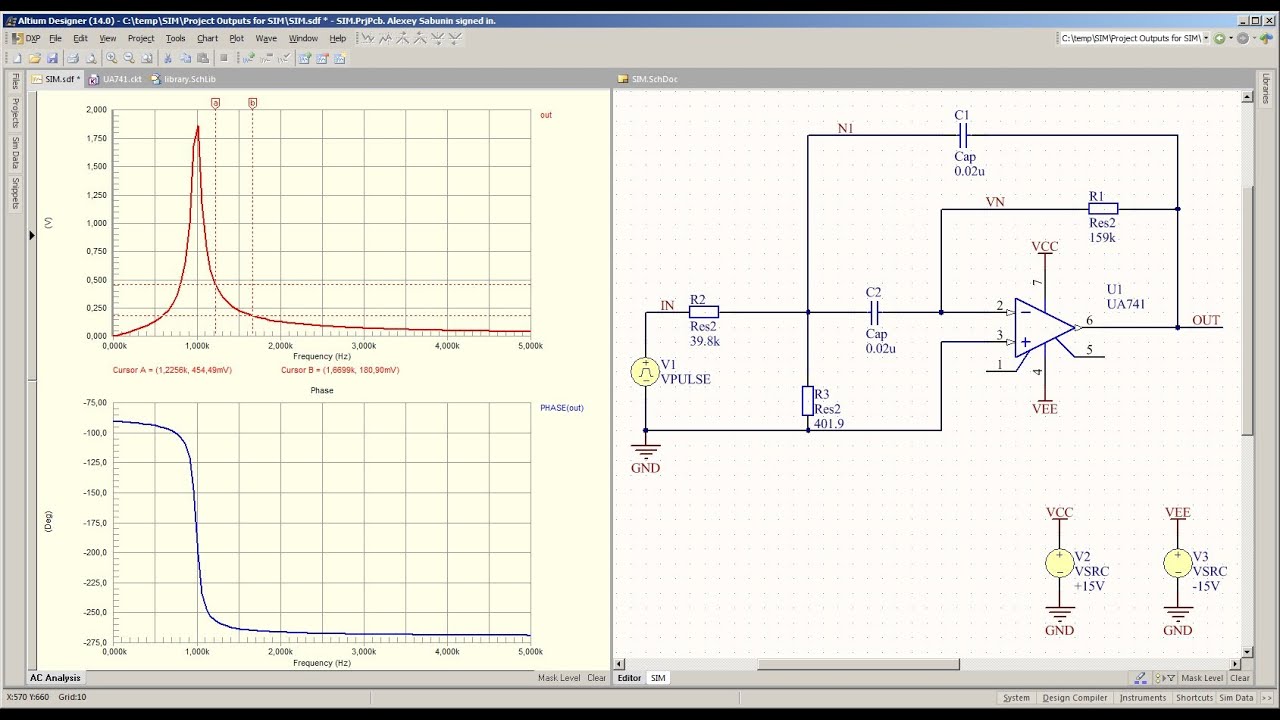 Altium Designer. Как промоделировать схему.