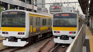 【4K高画質】E231系500番台ミツA550編成が中野電車区を出庫するシーン