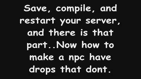 [508] How to add drops to a npc