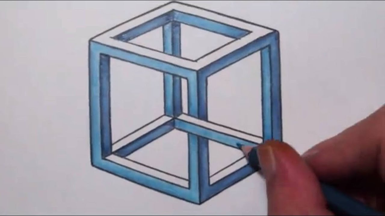 How To Draw An Impossible Cube - Optical Illusion