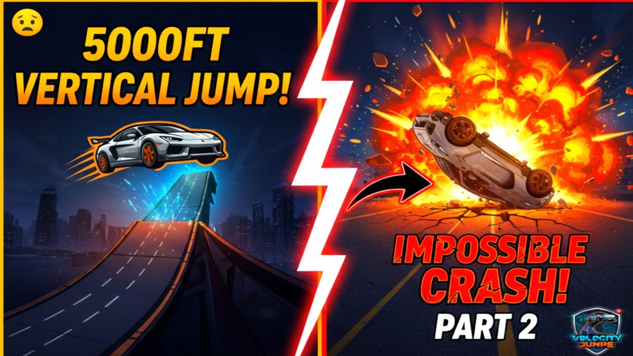 5000ft Vertical Jump! 🚀 Extreme Car Stunts Part 2