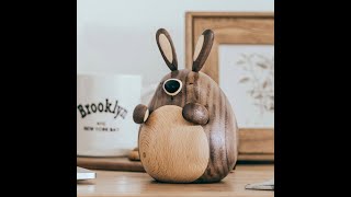 Fat Rabbit Wooden Music Box, small wooden music box, vintage music box, music box sankyo screenshot 5
