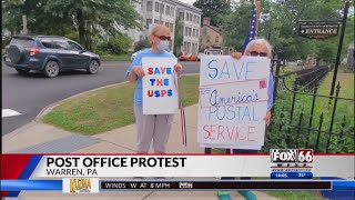 Post office protest  takes place in Warren Pennsylvania