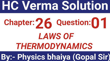 H.C. Verma Solutions - Laws of Thermodynamics - Chapter 26, Question 1