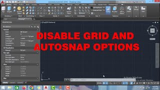 HOW TO DISABLE GRID OPTIONS IN AUTOCAD| AUTOCAD TUTORIALS