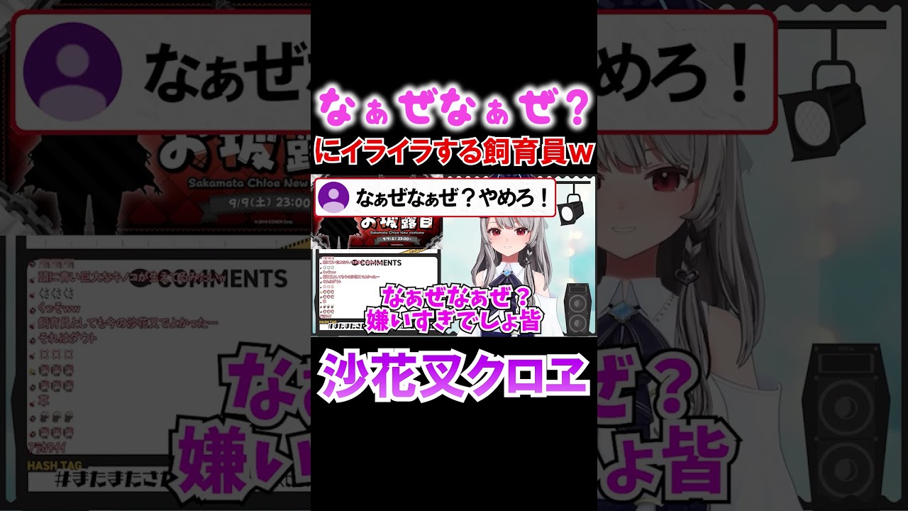 沙花叉クロヱのなぁぜなぁぜ？にイラつく飼育員たちｗ【ホロライブ切り抜き】#shorts