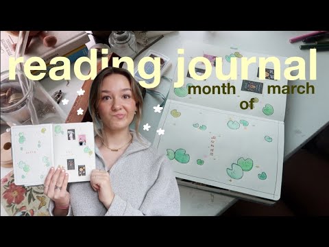 march reading journal setup and filling out february