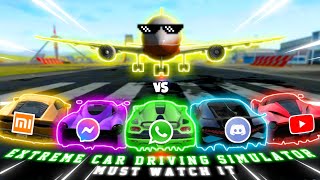 Extreme Car Driving Simulator 2021 | Airplane Vs All Whatsapp Drip Cars | Part - 1 screenshot 2