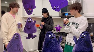 WE TRIED THE NEW GRIMACE SHAKE FROM MCDONALDS