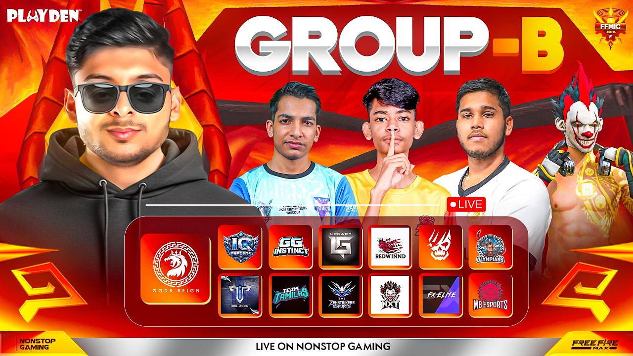 FFMIC ARENA QUARTER FINAL GROUP-B 🥶🔥 || GDR, NXT, OP, GG ZUTSU   #nonstopgaming