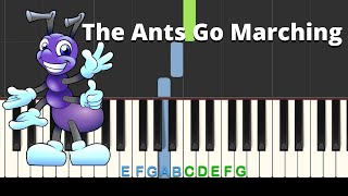 The Ants Go Marching: easy piano tutorial with free sheet music