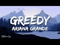 Ariana grande  greedy lyricsletra