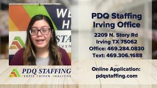 PDQ Staffing Irving - Warehouse Jobs