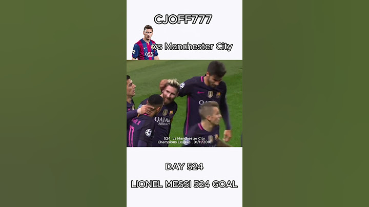 Messi Goal vs Manchester City - 1 November 2016