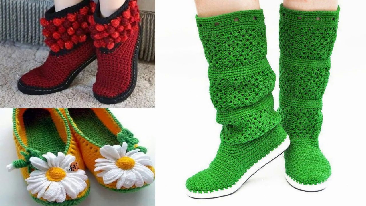 ZAPATO EN CROCHET - YouTube