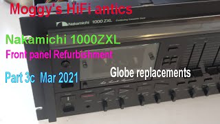 Nakamichi 1000ZXL Part 3c Front Panel globe replacements