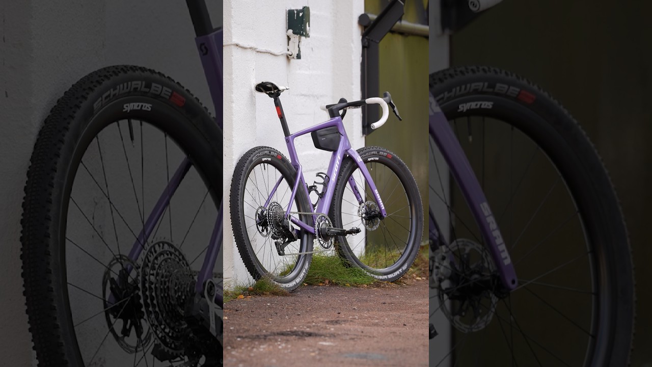 Purple metallic, 57mm wide tires and top level components. #Gravel #GravelBuild #DreamBuild