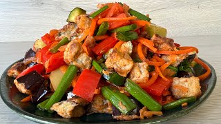 Очень вкусный свежий салат за 20 минут. Быстро и вкусно.