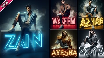 New Boys & Girls Trending Text 3D Name photo editing | Viral photo editing | bing image creator ai