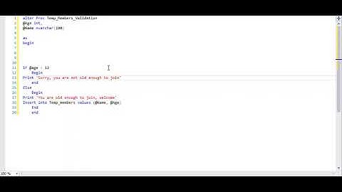 TSQL Create a Validation Stored Procedure