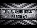 Simple Straight Metal Drum Track 120 BPM (HQ,HD)