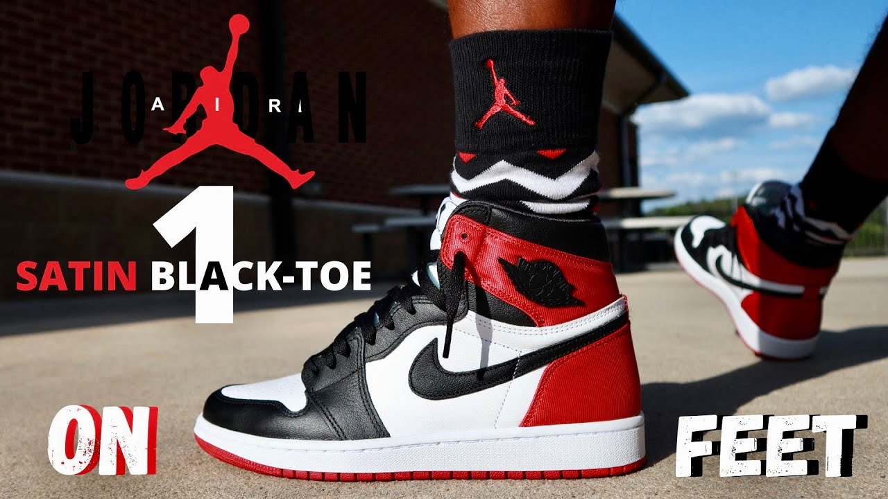 jordan 1 black toe red laces