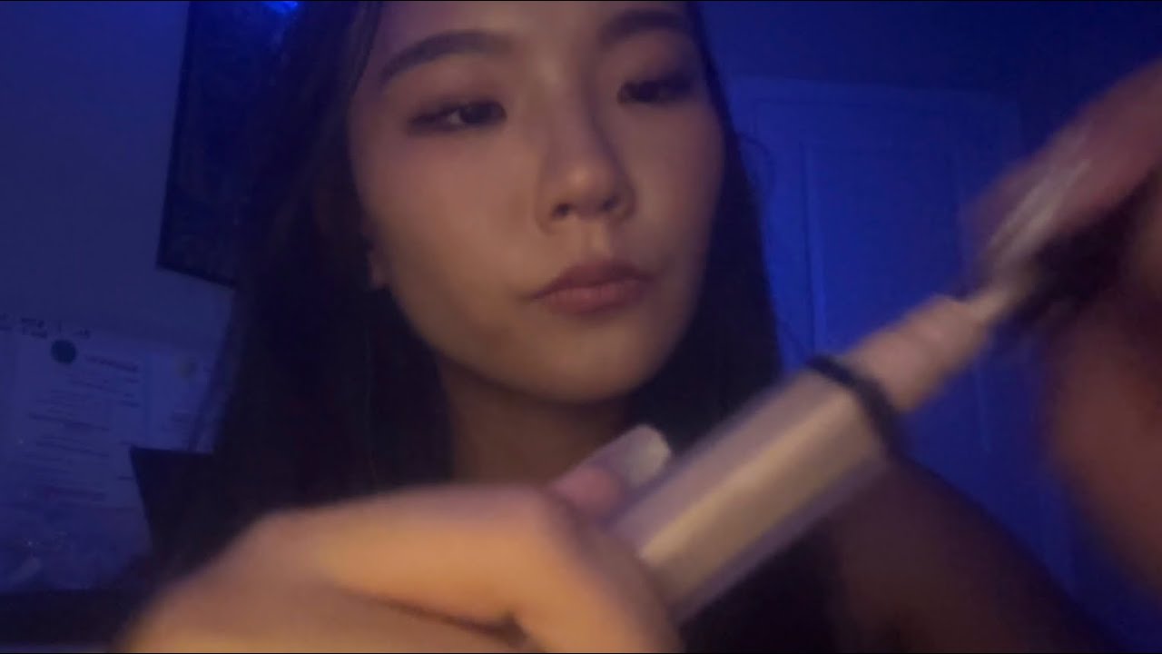 asmr-real makeup on u (camera touching)