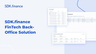 SDK.finance | Digital Banking Back-Office Demo