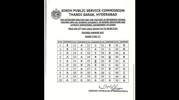 SPSC SST BPS-16 Revised Answer.MORNING & EVENING SHIFT(Science Category) 7-5-2024.self preparation22