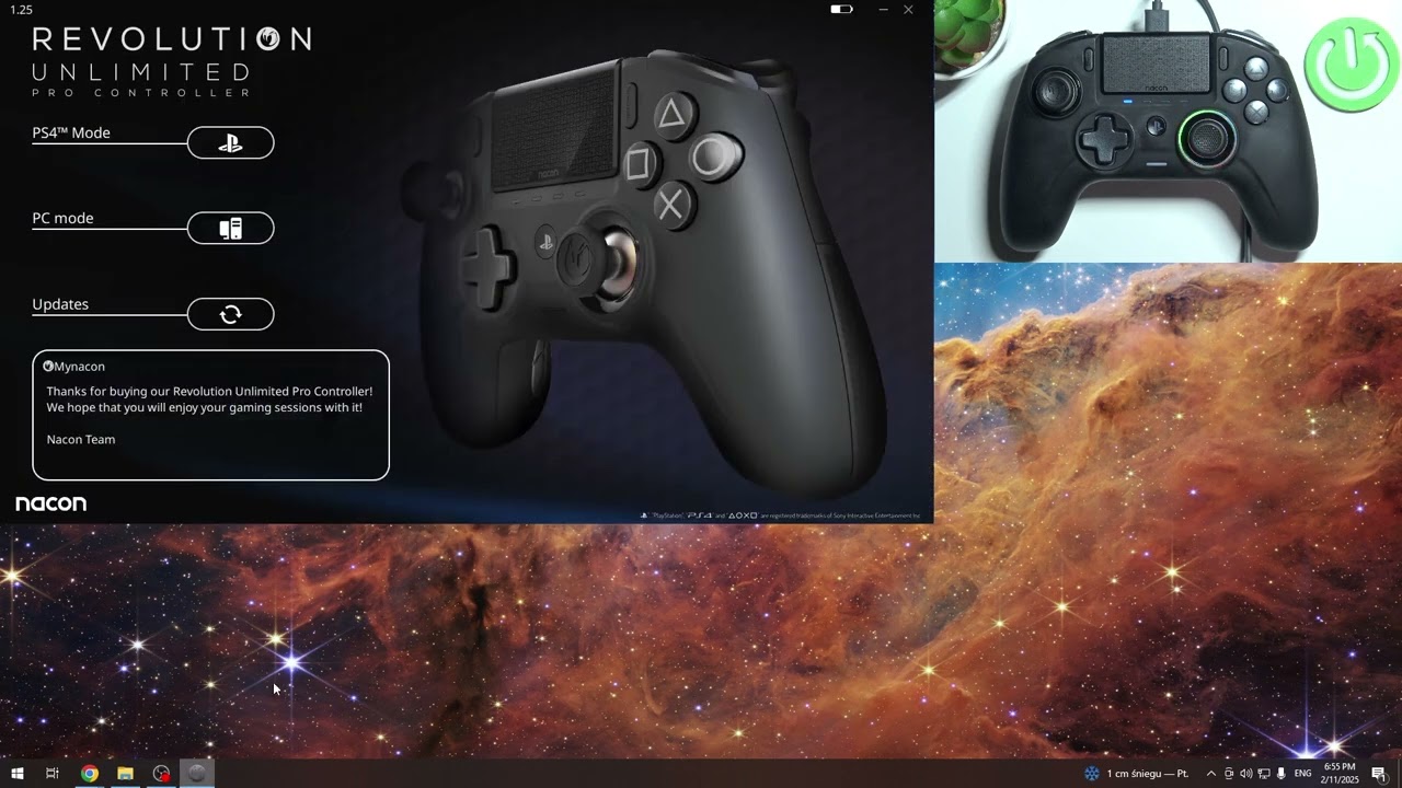 Как проверить наличие обновлений для Nacon Revolution