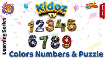 Color Numbers and Puzzle | Learn Colors and Numbers With Puzzles Pieces