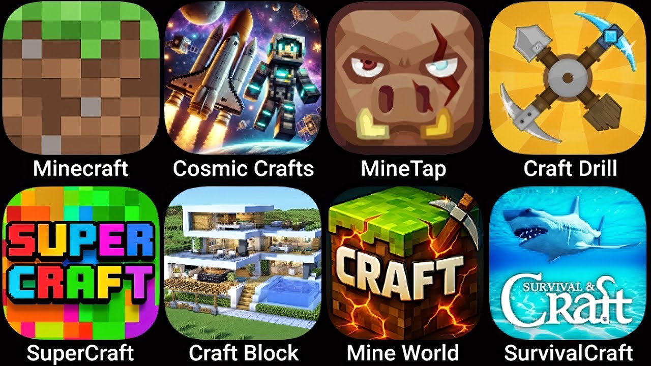 Minecraft,Evo Merge,Block Blast,Adventure Craft,EarthCraft,PixelWorld ...