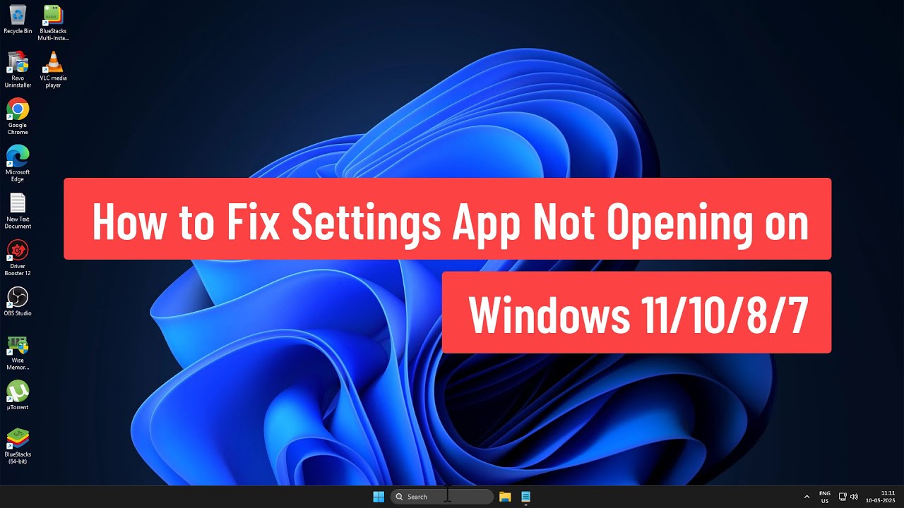 How to Fix Settings App Not Opening on Windows 11/10/8/7 (2025) - YouTube
