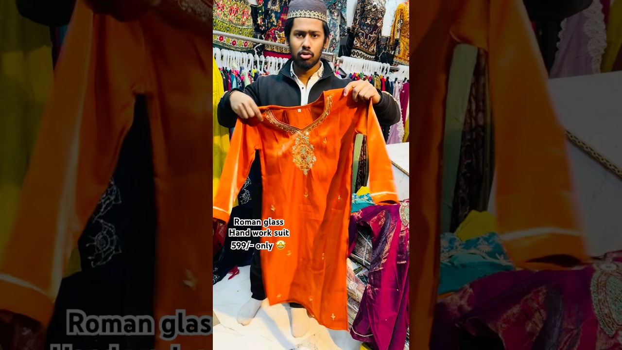 Roman glass hand work suit with banarsi dupatta 😍🔥 | zehra creation |  manufacturers & wholesaler