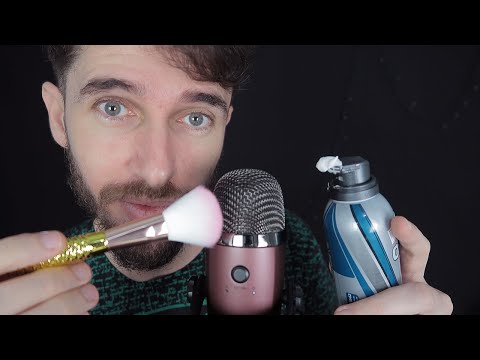 ASMR PARA ARREPIOS INTENSOS - Pincel no microfone, espuma no microfone e arranhando