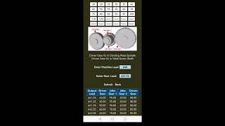 Calculate gear train for helical cutting on milling machine screenshot 5