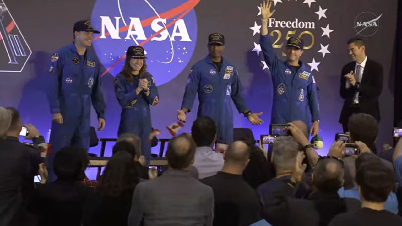 WATCH LIVE: Artemis II crew speaks on historic moon mission - YouTube