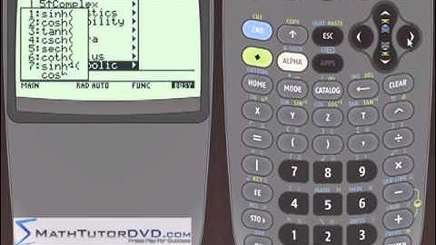 Lesson 10 - Working With Hyperbolic Functions