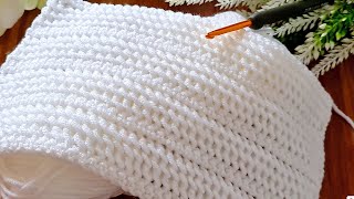 Unique Very Easy Crochet sewing pattern baby blanket consisting of two rows for beginners