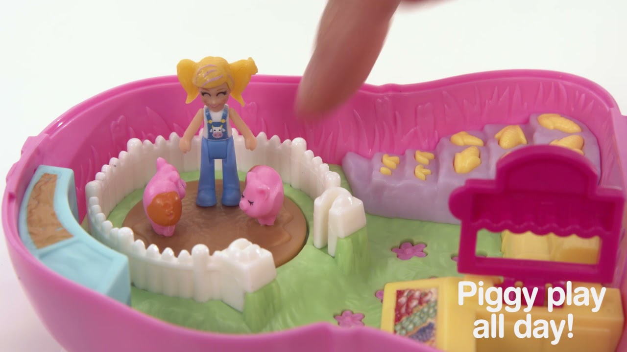 Polly Pocket Playset ‘On the farm’ Piggy Compact YouTube