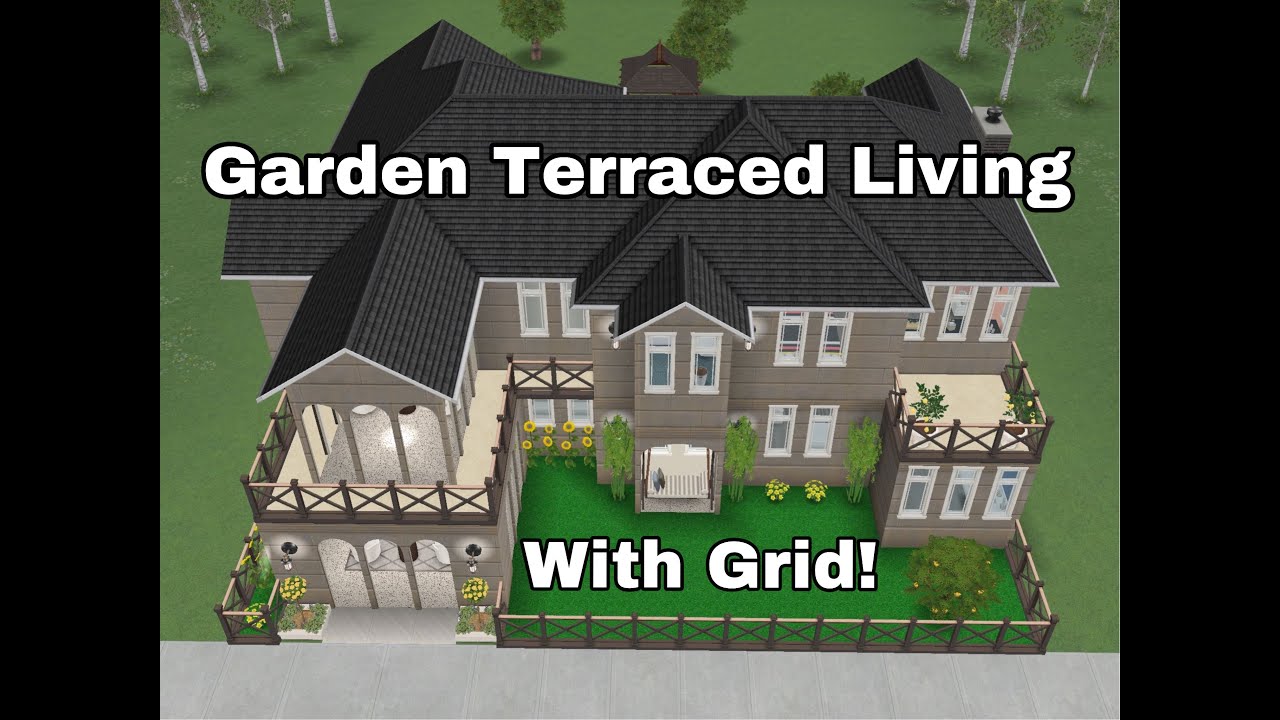 Sims Freeplay Tour Of Garden Terraced Living Remodel {With Grid} ️